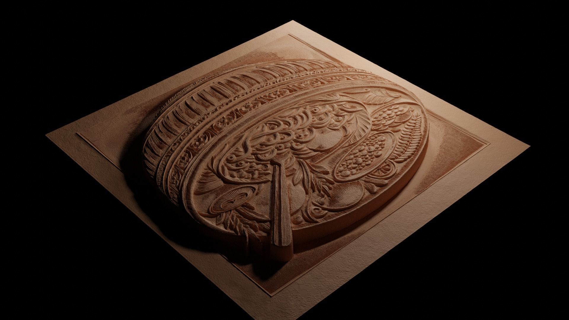 Jambalaya CNC 3d Print High Relief Sand Casting 3D print model_3