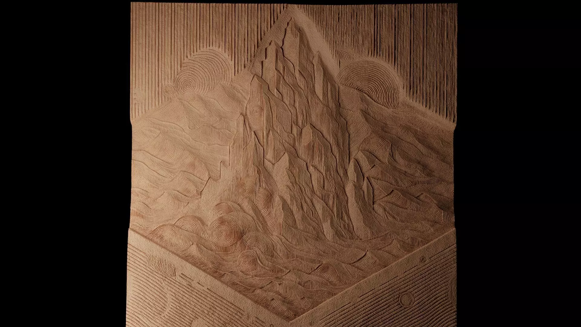 Iceberg CNC 3d Print High Relief Sand Casting 3D print model_0