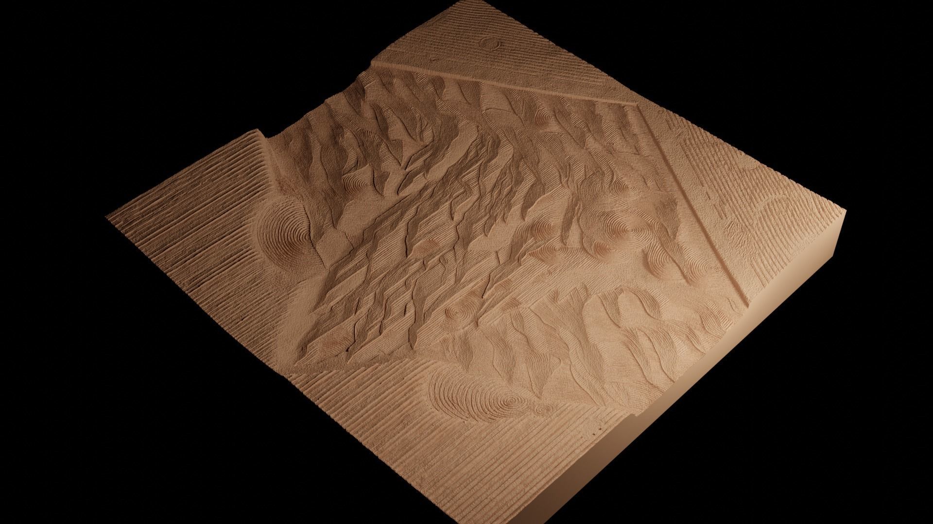 Iceberg CNC 3d Print High Relief Sand Casting 3D print model_4