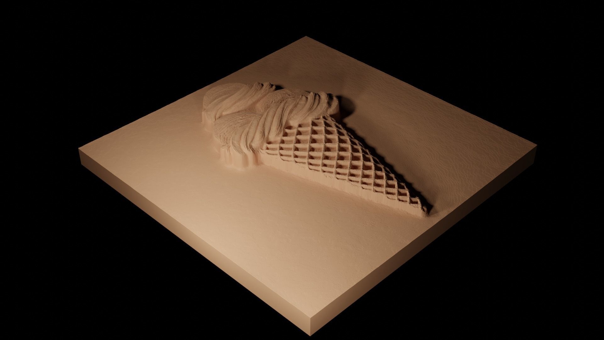 Ice Cream CNC 3d Print High Relief Sand Casting 3D print model_2