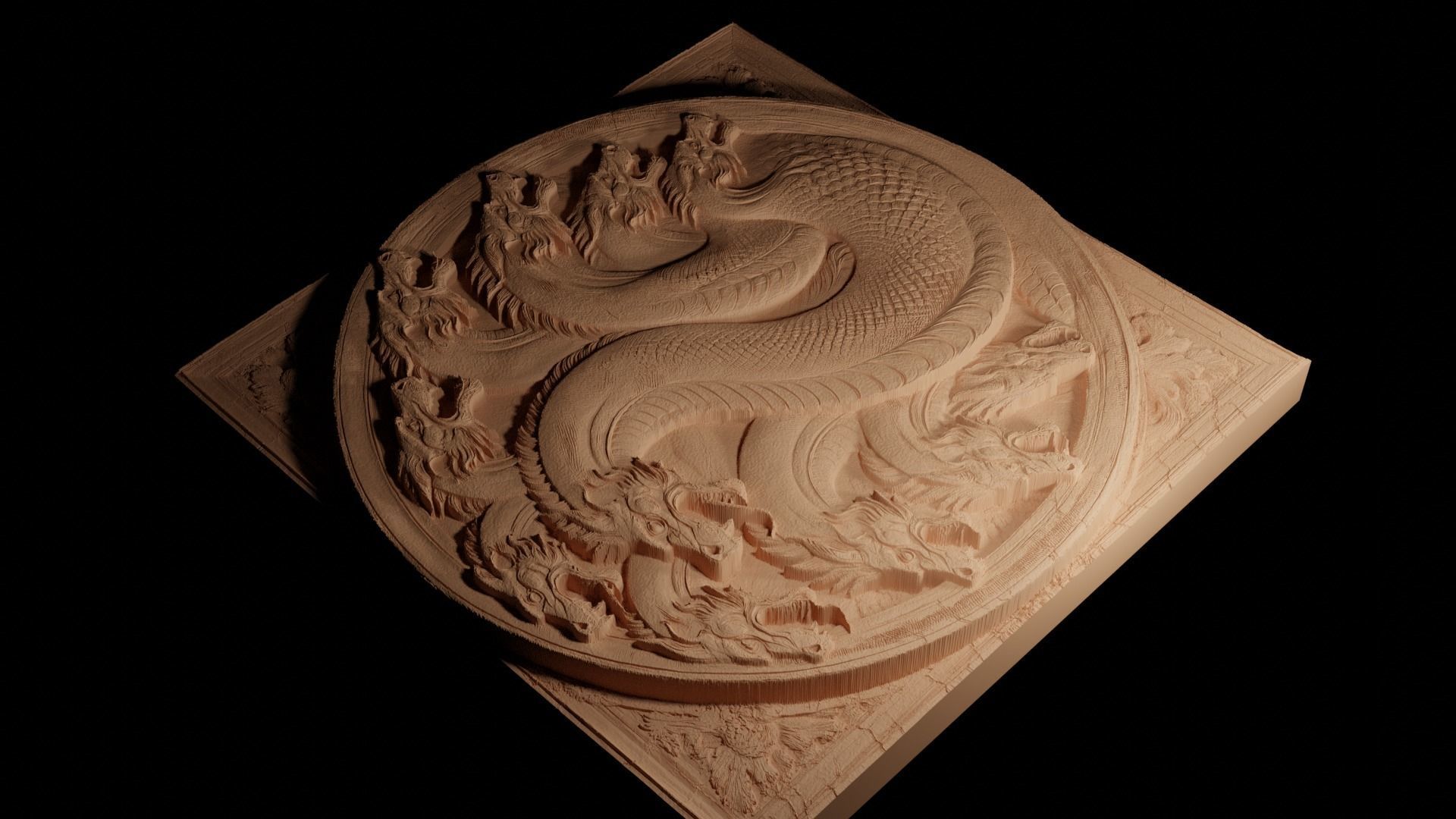 Hydra CNC 3d Print High Relief Sand Casting 3D print model_4