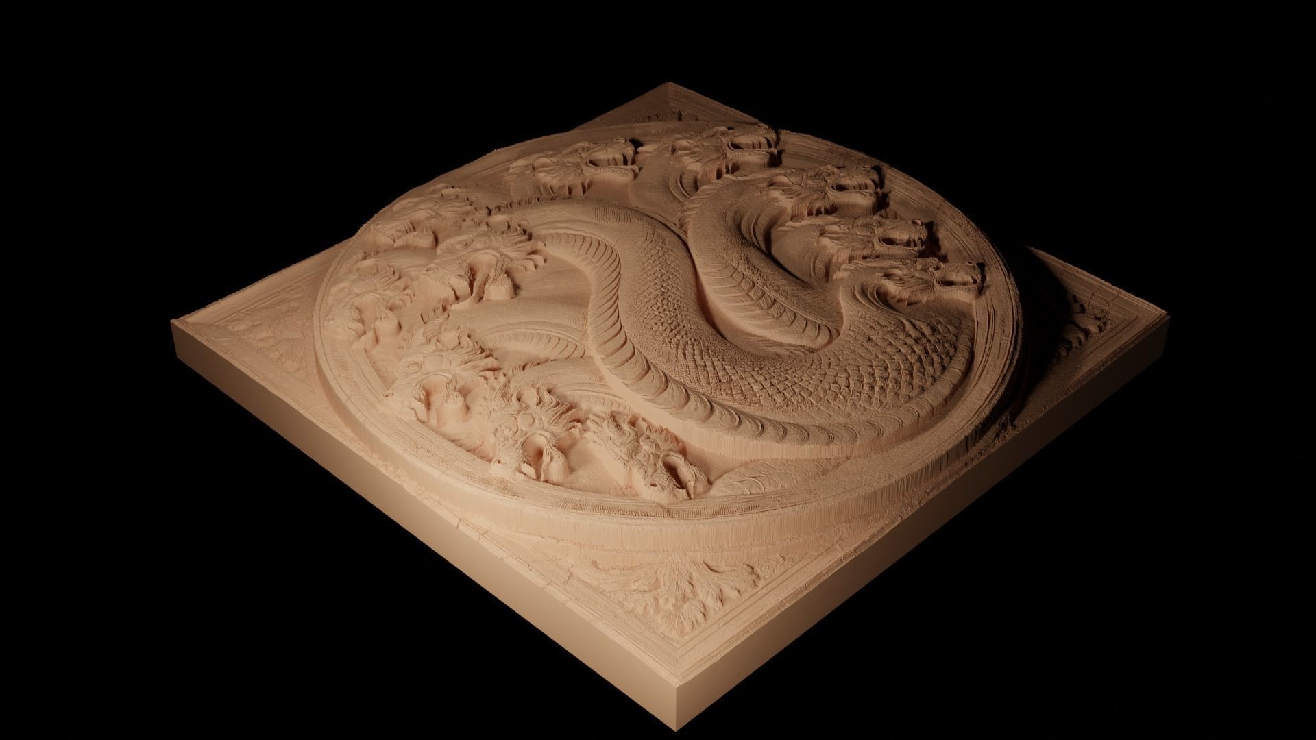 Hydra CNC 3d Print High Relief Sand Casting 3D print model_2