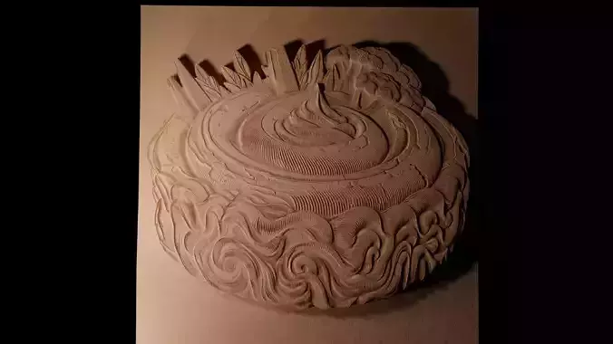 Hummus CNC 3d Print High Relief Sand Casting 3D print model