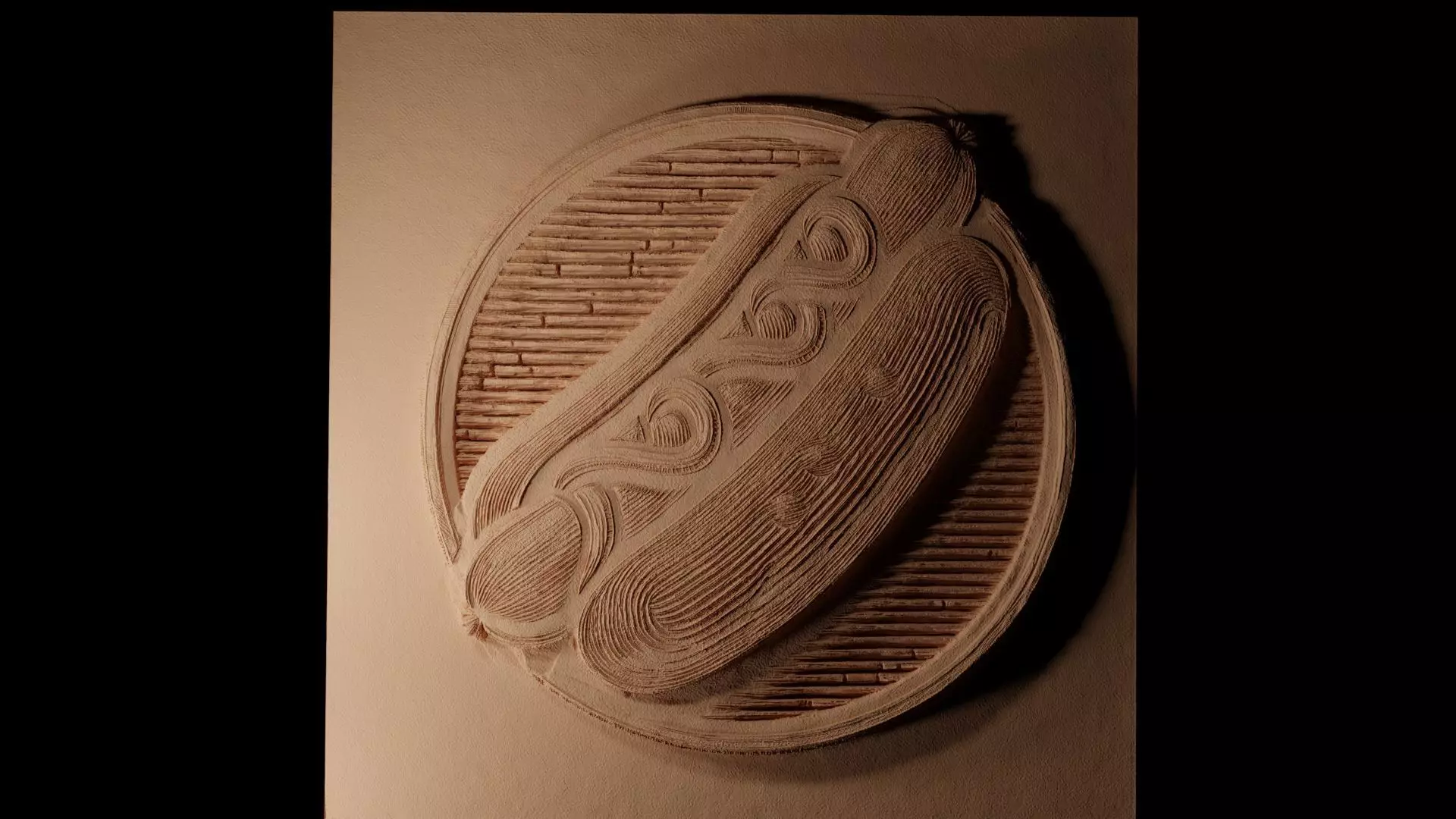 Hot Dogs CNC 3d Print High Relief Sand Casting 3D print model_0