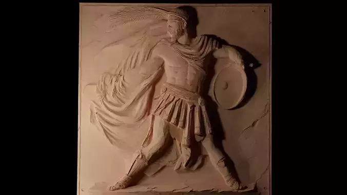 Maximus Gladiator CNC 3d Print High Relief Sand Casting 3D print model