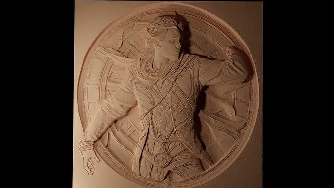 Matrim Cauthon CNC 3d Print High Relief Sand Casting 3D print model