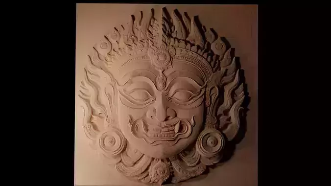 Mask CNC 3d Print High Relief Sand Casting 3D print model