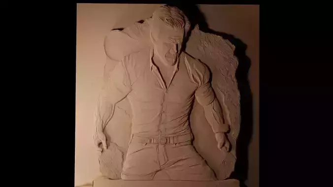 Mark Wahlberg CNC 3d Print High Relief Sand Casting