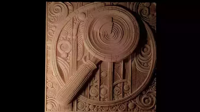 Magnifying Glass CNC 3d Print High Relief Sand Casting