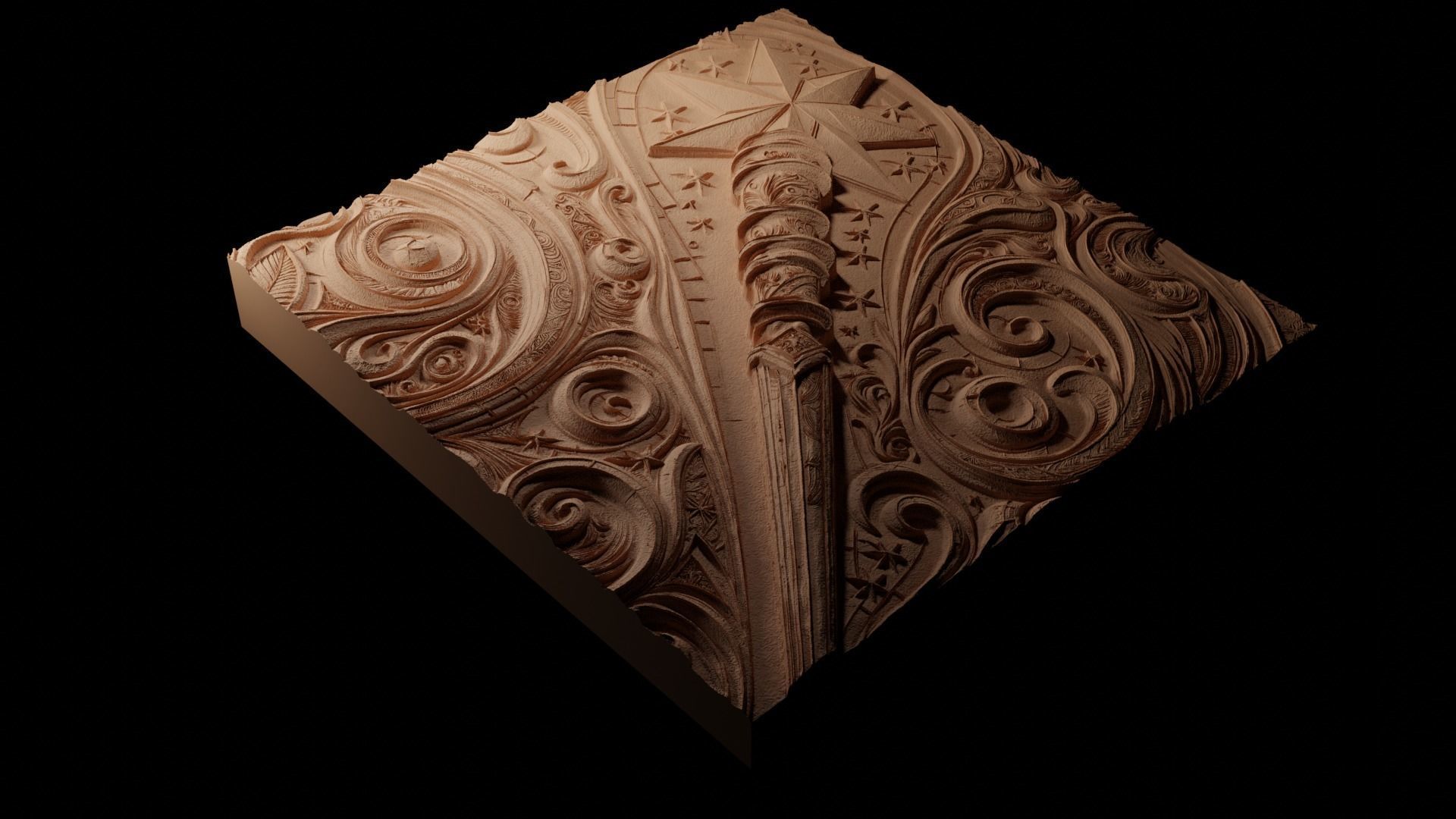 Magic Wand CNC 3d Print High Relief Sand Casting 3D print model_1