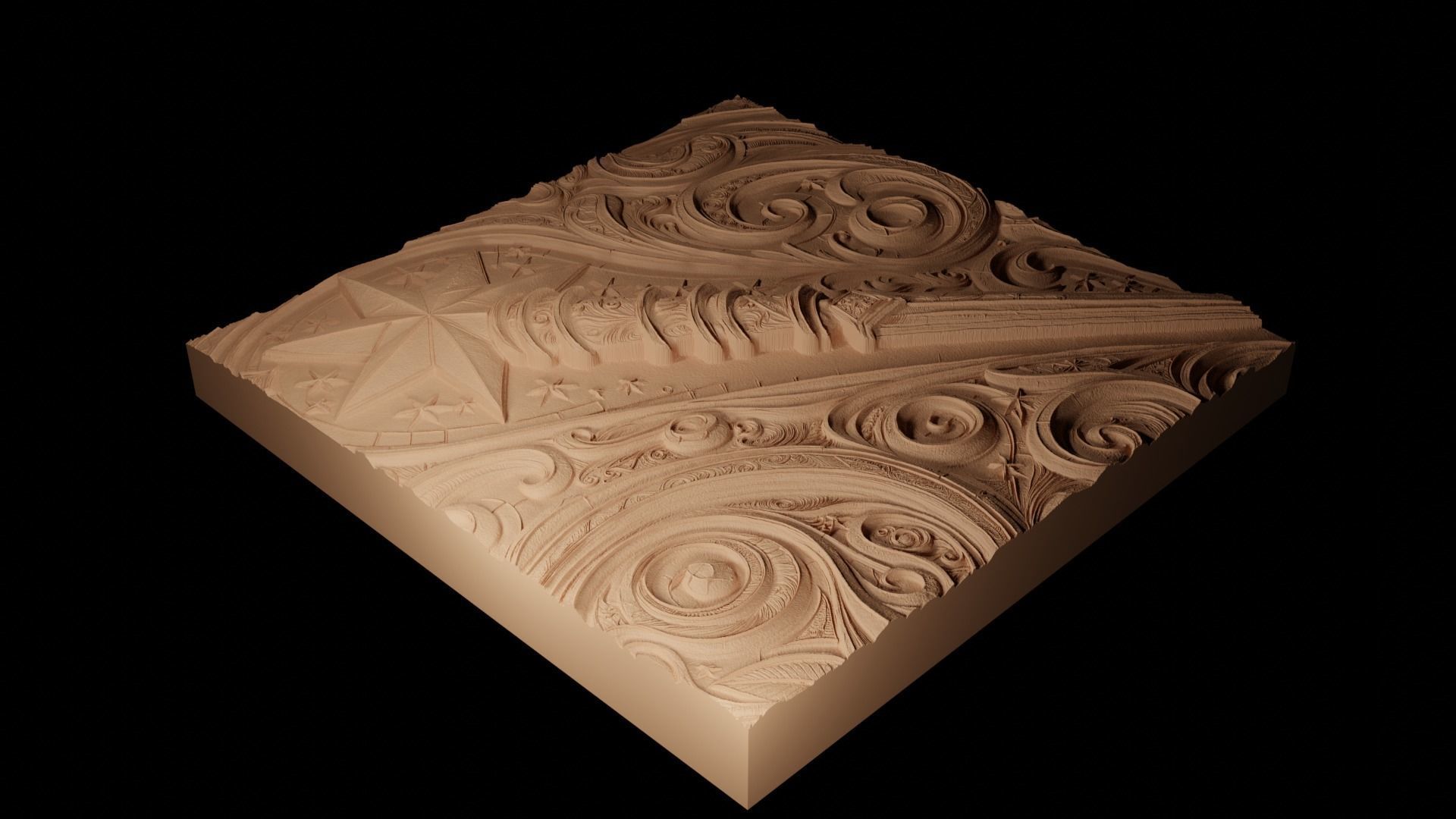 Magic Wand CNC 3d Print High Relief Sand Casting 3D print model_2