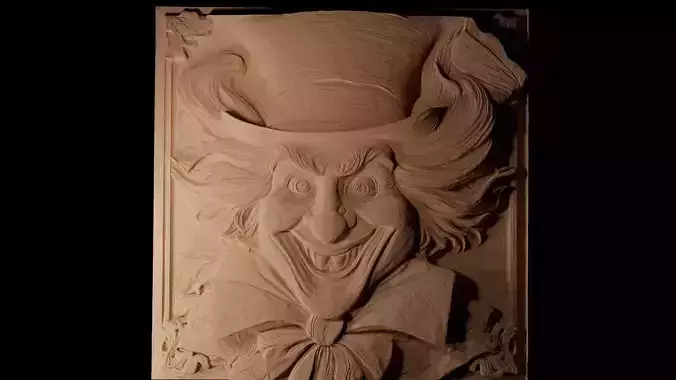 Mad Hatter CNC 3d Print High Relief Sand Casting