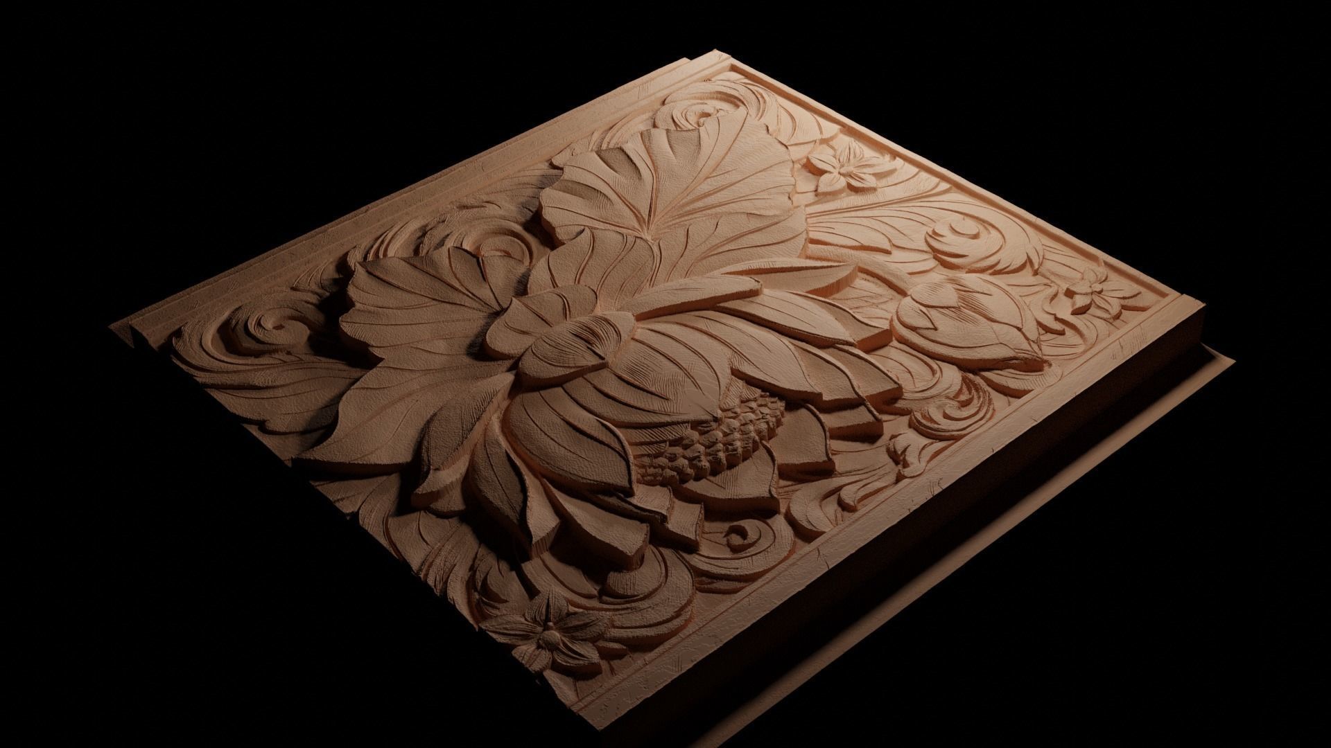 Lotus CNC 3d Print High Relief Sand Casting 3D print model_3