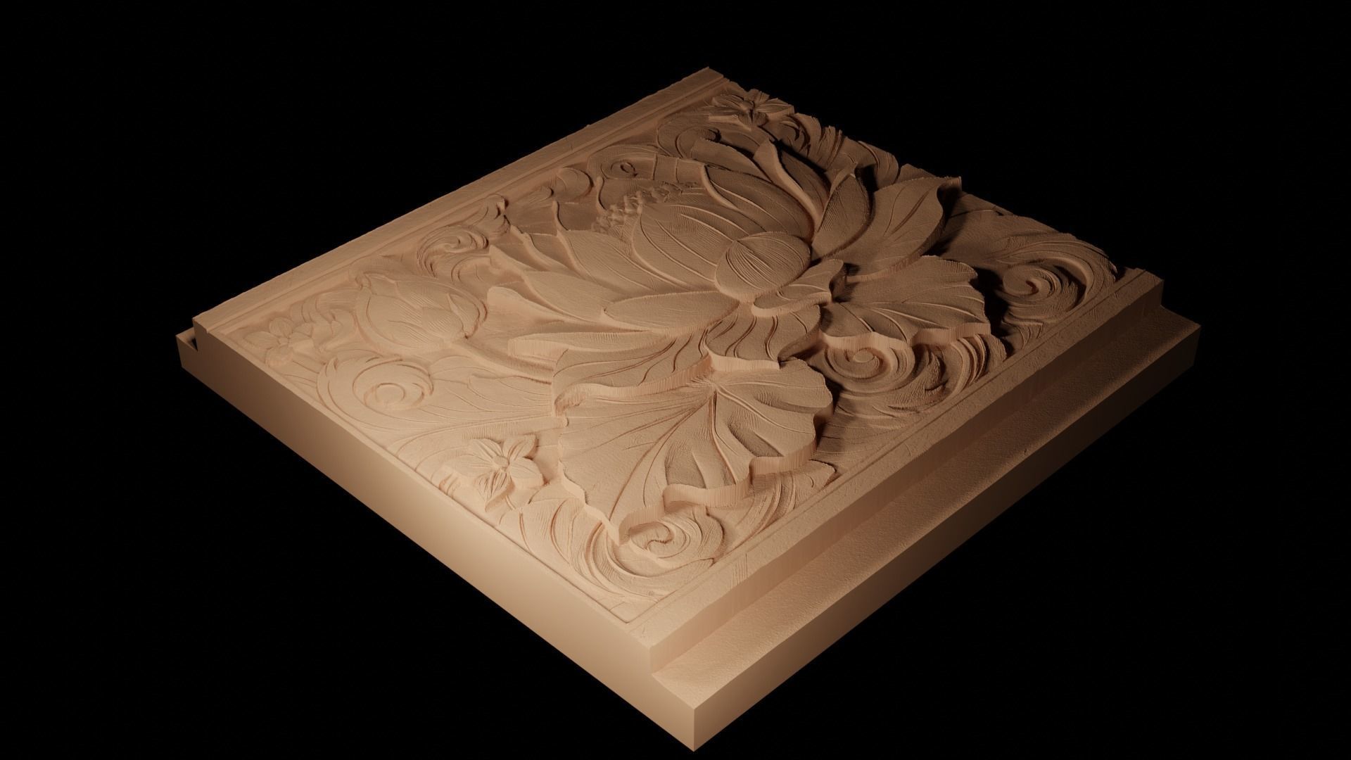 Lotus CNC 3d Print High Relief Sand Casting 3D print model_2