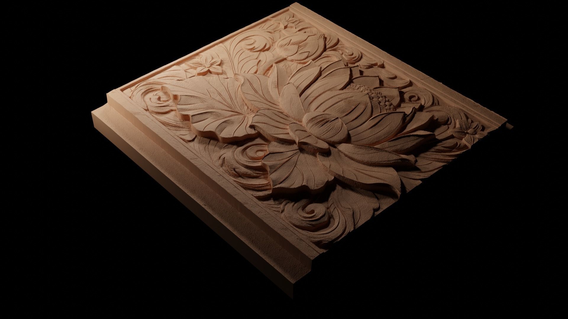 Lotus CNC 3d Print High Relief Sand Casting 3D print model_1