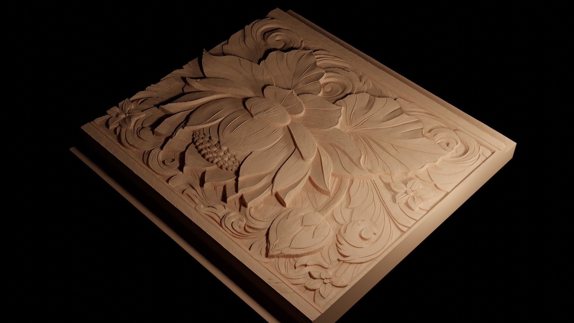 Lotus CNC 3d Print High Relief Sand Casting 3D print model_4