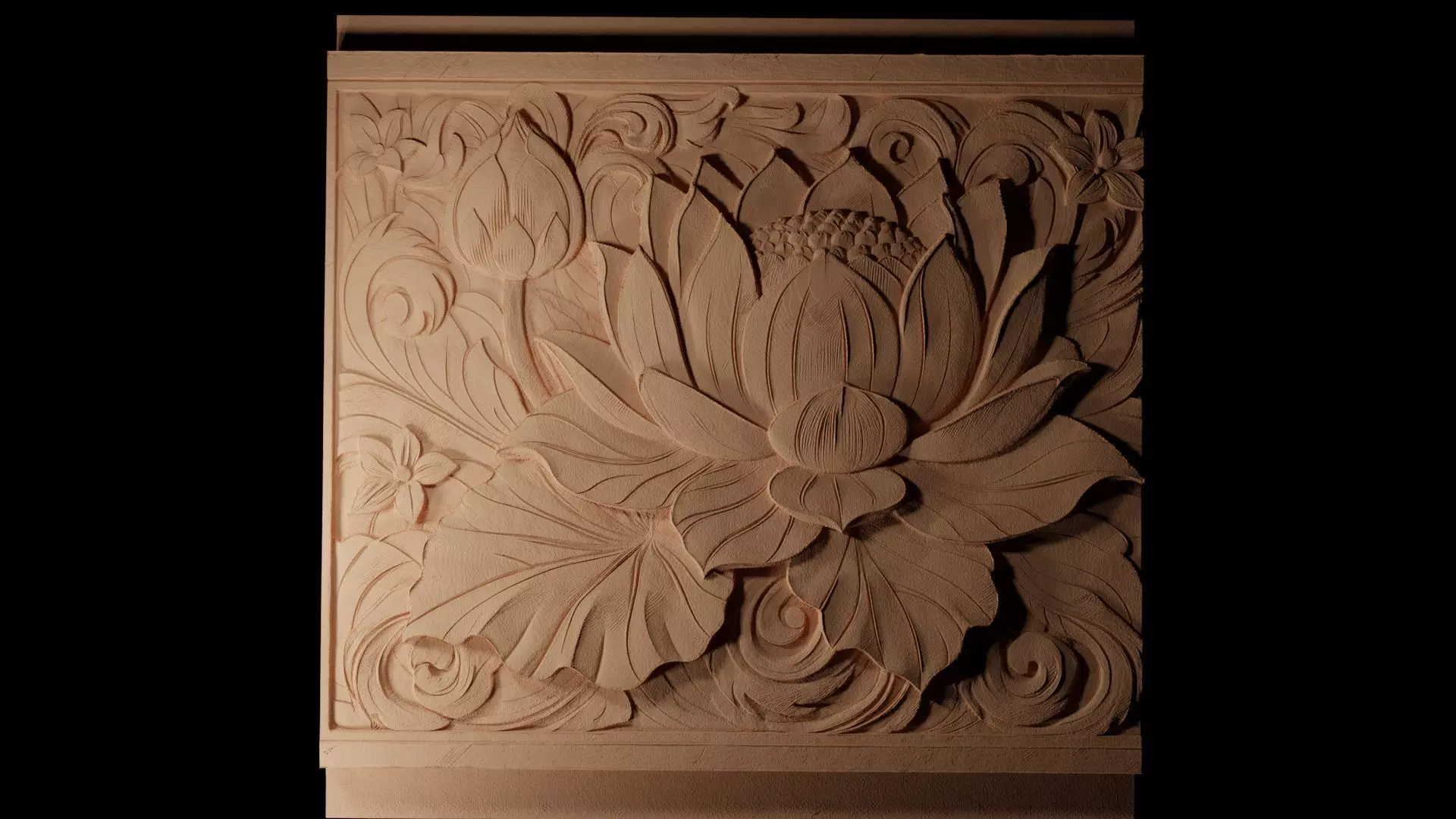 Lotus CNC 3d Print High Relief Sand Casting 3D print model_0