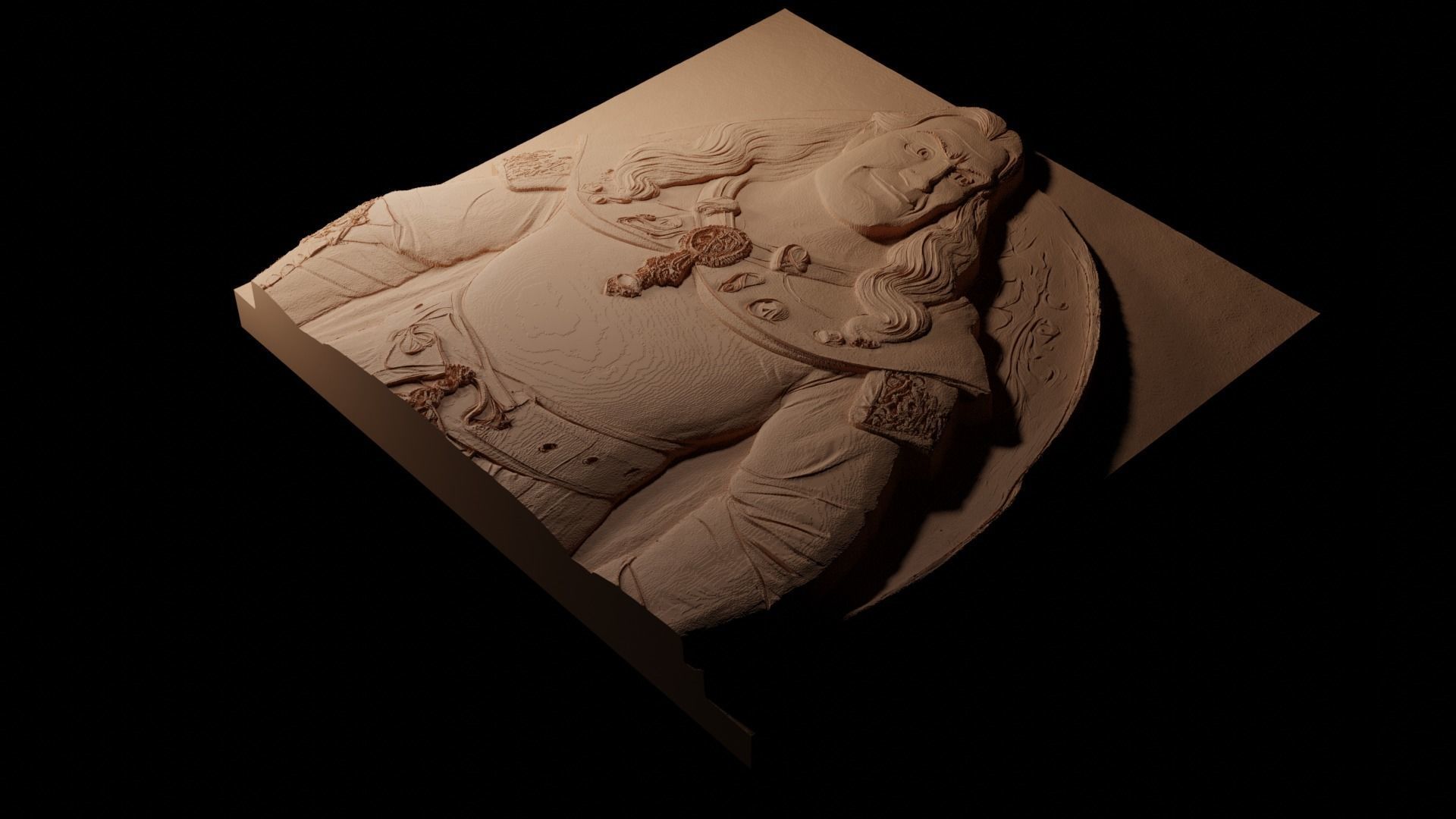 Lord Farquaad Shrek CNC 3d Print High Relief Sand Casting 3D print model_1