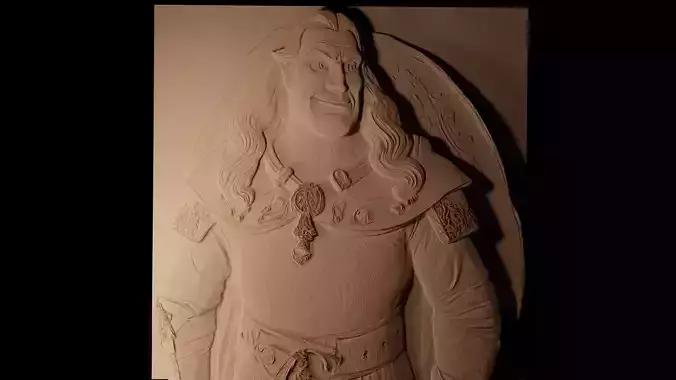 Lord Farquaad Shrek CNC 3d Print High Relief Sand Casting 3D print model