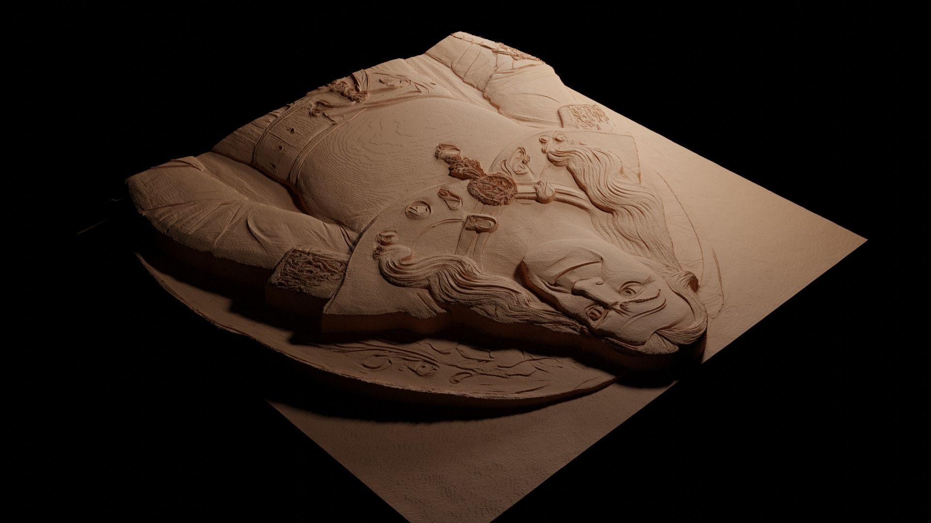 Lord Farquaad Shrek CNC 3d Print High Relief Sand Casting 3D print model_3