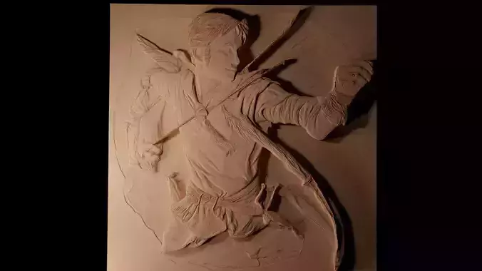 Little John Robin Hood CNC 3d Print High Relief Sand Casting