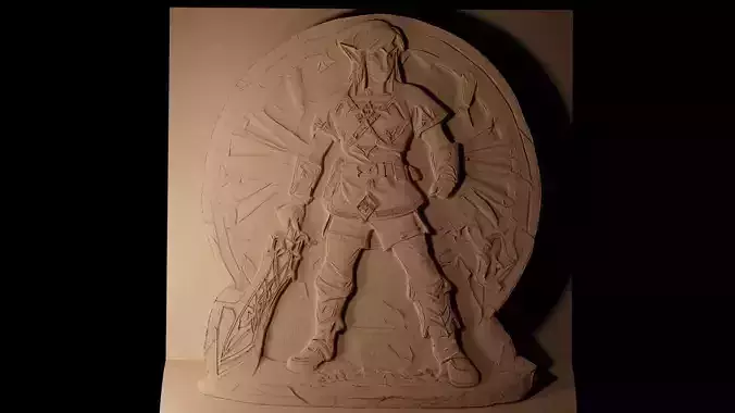 Link The Legend of Zelda CNC 3d Print High Relief Sand Casting 3D print model