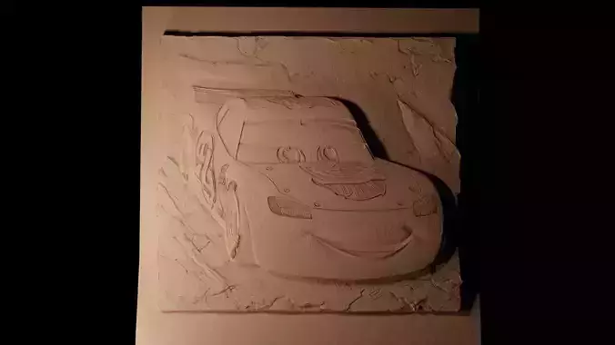 Lightning McQueen Cars CNC 3d Print High Relief Sand Casting 3D print model
