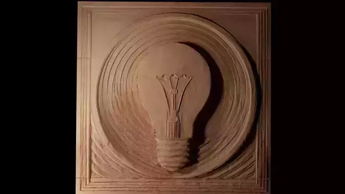 Lightbulb CNC 3d Print High Relief Sand Casting