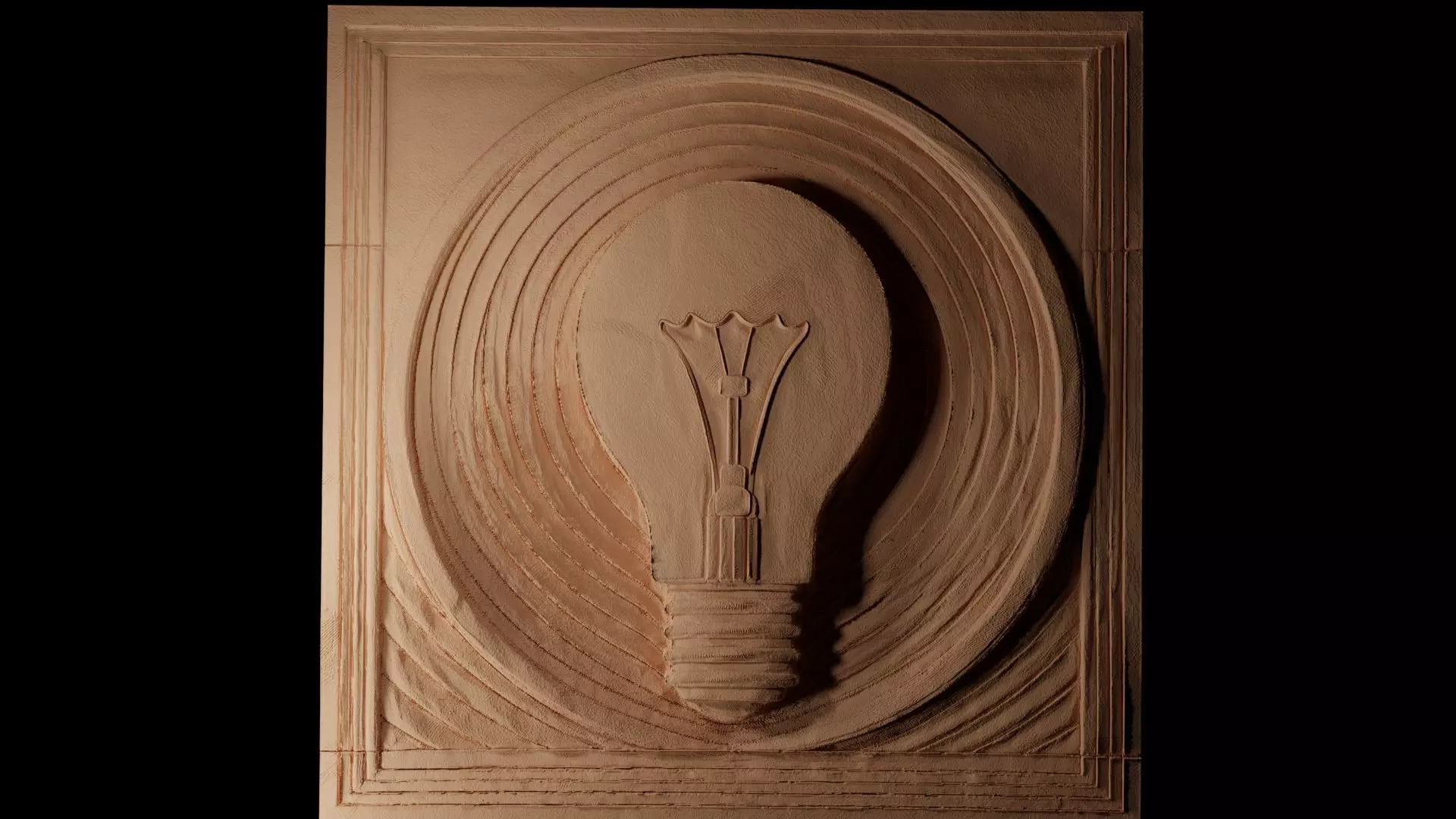 Lightbulb CNC 3d Print High Relief Sand Casting 3D print model_0