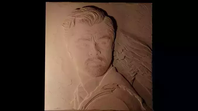 Leonardo DiCaprio CNC 3d Print High Relief Sand Casting 3D print model