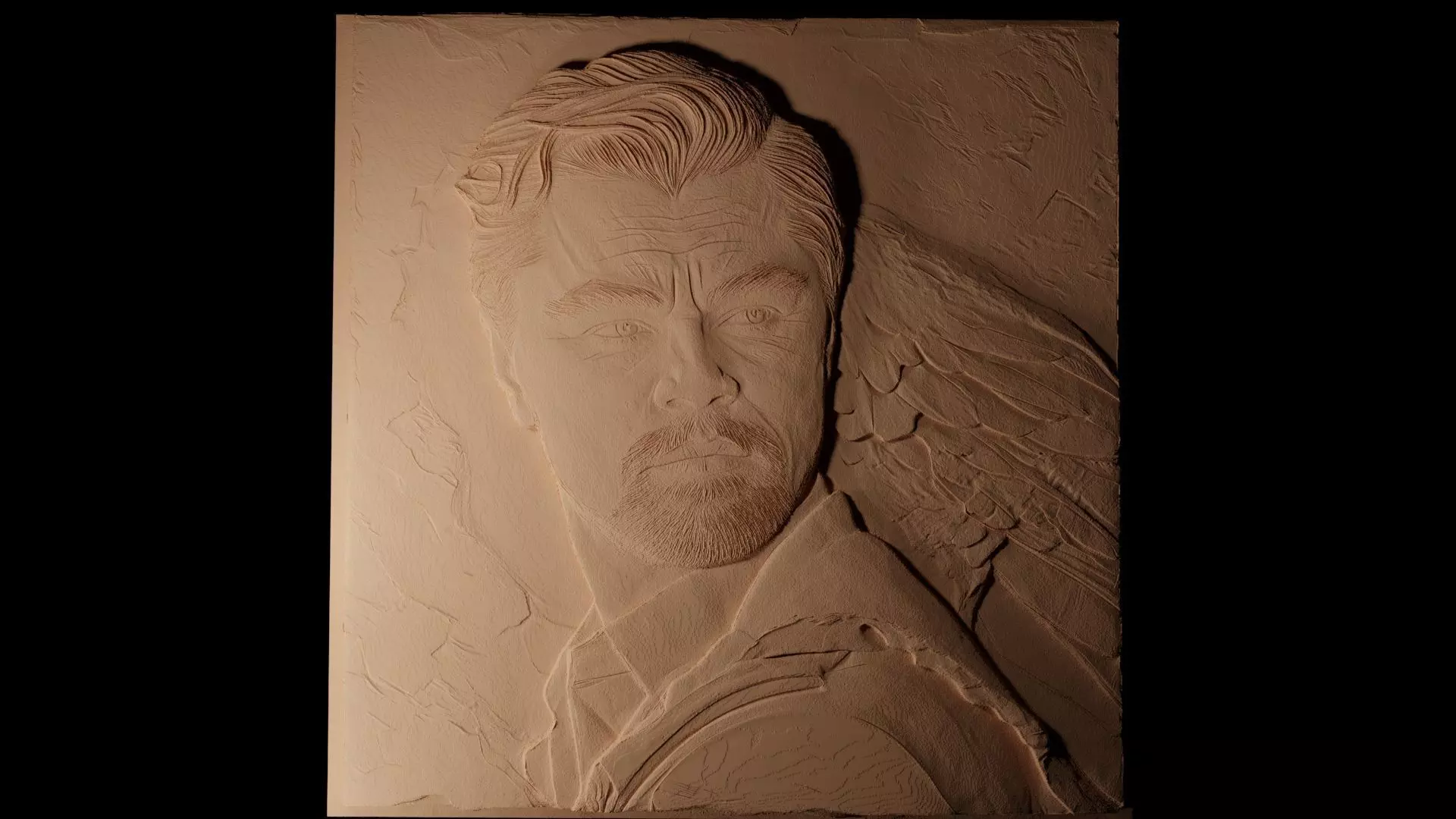Leonardo DiCaprio CNC 3d Print High Relief Sand Casting 3D print model_0