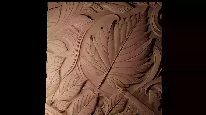 Leaf CNC 3d Print High Relief Sand Casting