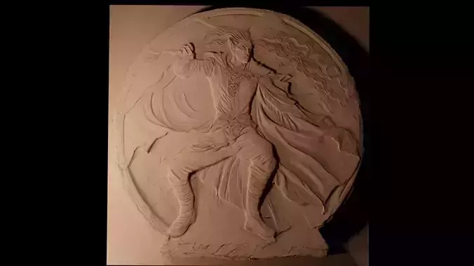 Lan Mandragoran CNC 3d Print High Relief Sand Casting