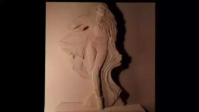 Lady Gaga CNC 3d Print High Relief Sand Casting 3D print model