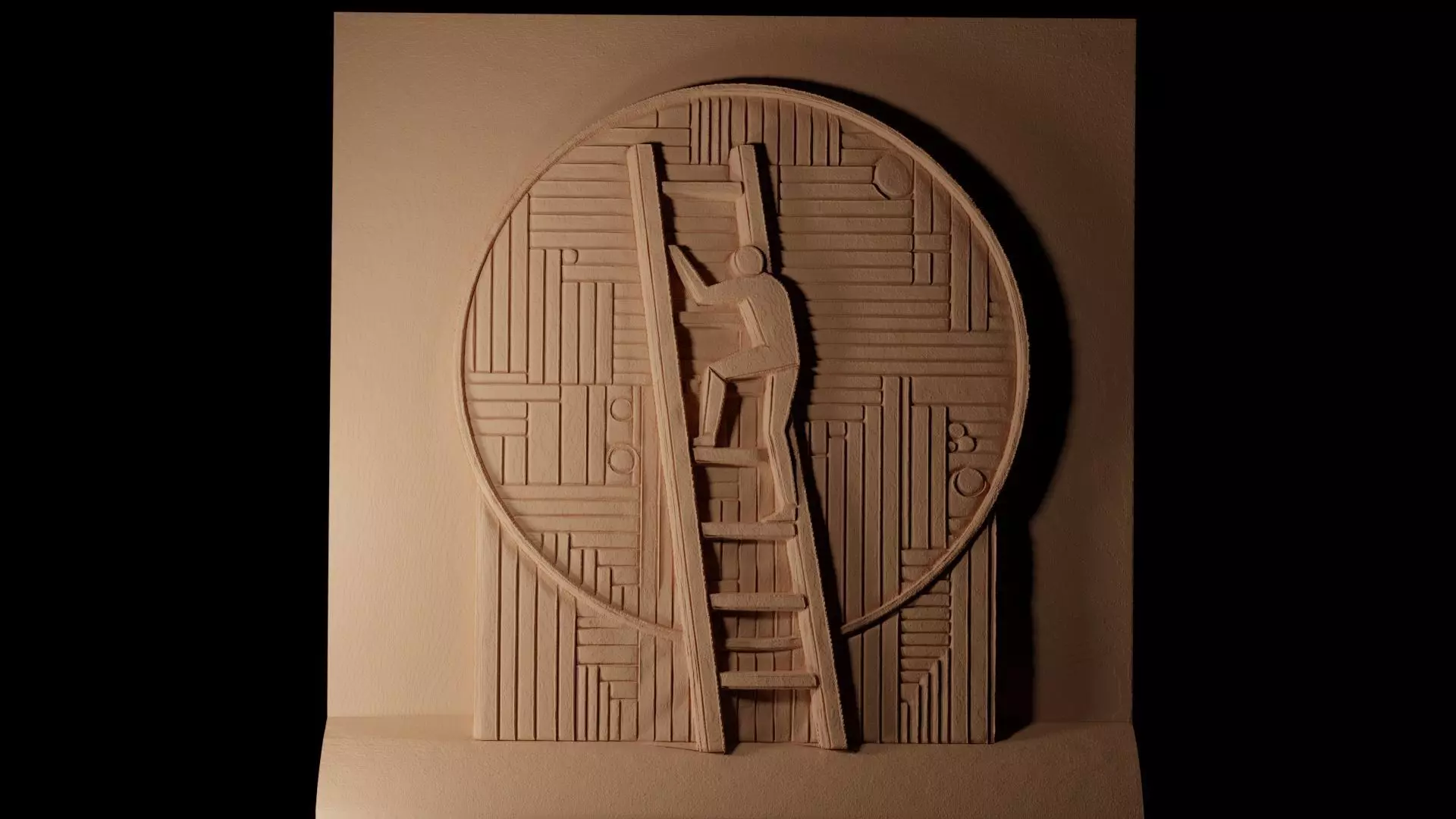 Ladder CNC 3d Print High Relief Sand Casting 3D print model_0