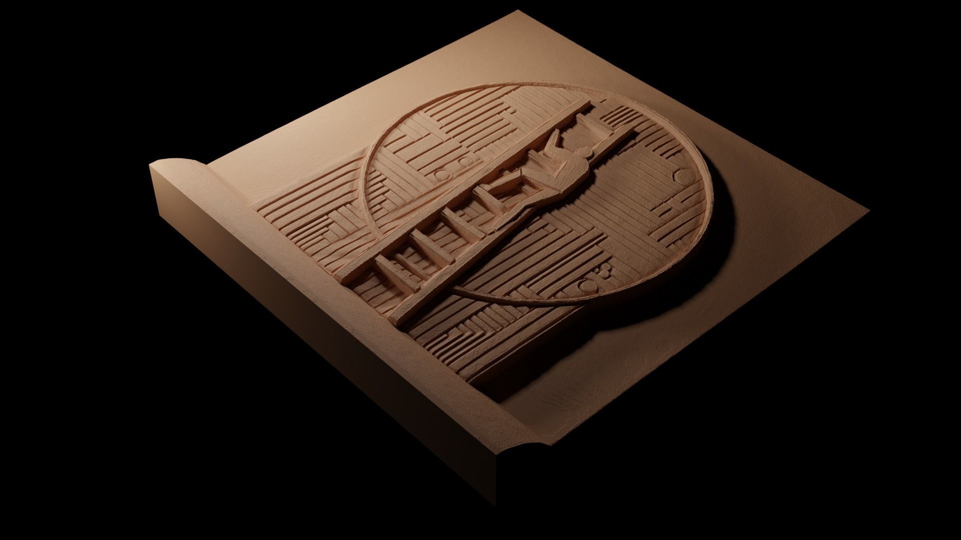 Ladder CNC 3d Print High Relief Sand Casting 3D print model_1