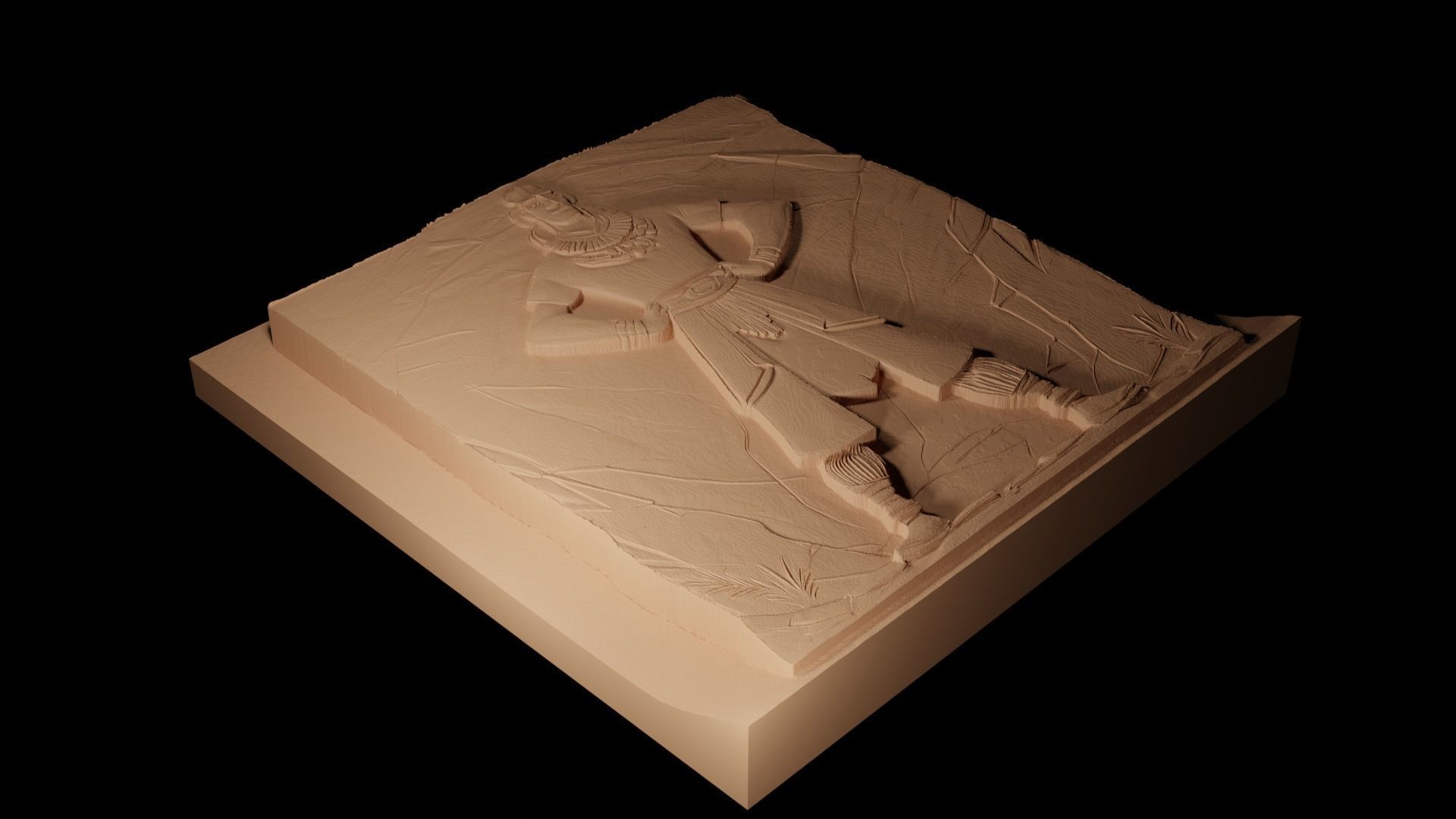 Kuzco CNC 3d Print High Relief Sand Casting 3D print model_2