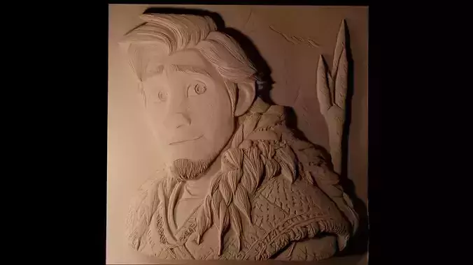 Kristoff Frozen CNC 3d Print High Relief Sand Casting