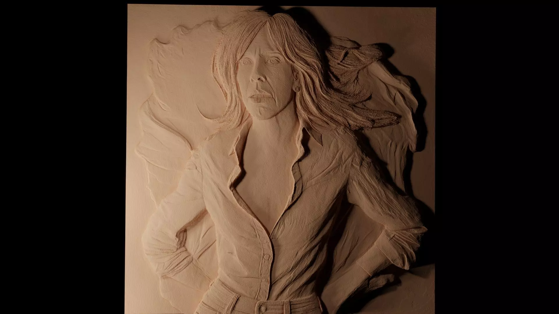 Kristen Wiig CNC 3d Print High Relief Sand Casting 3D print model_0