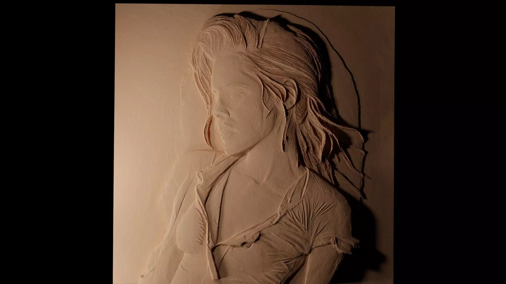 Kristen Stewart CNC 3d Print High Relief Sand Casting 3D print model_0