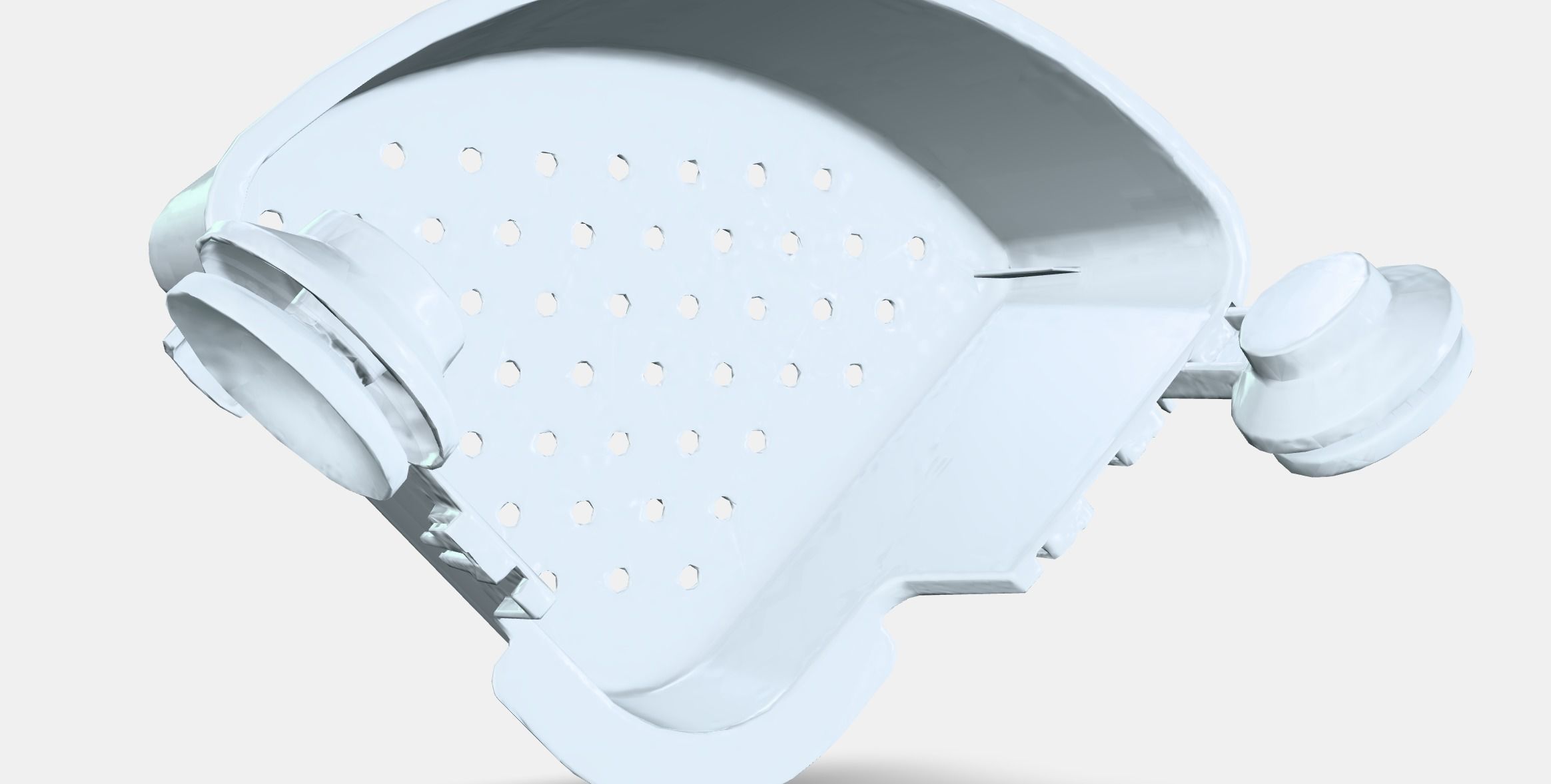 TISKEN Corner shelf unit with suction cup Low-poly 3D model_2