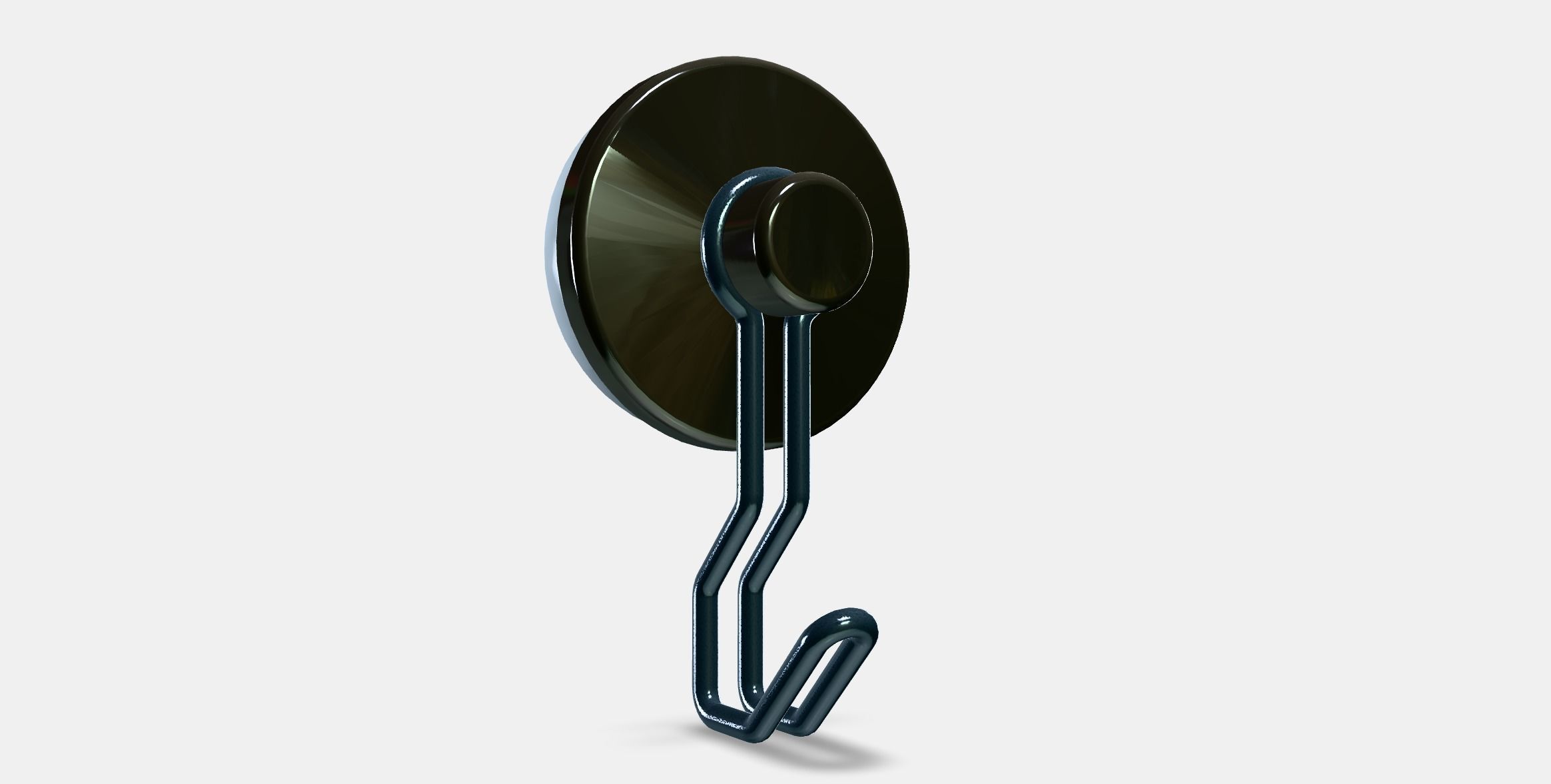 KROKFJORDEN Hook with suction cup Low-poly 3D model_3