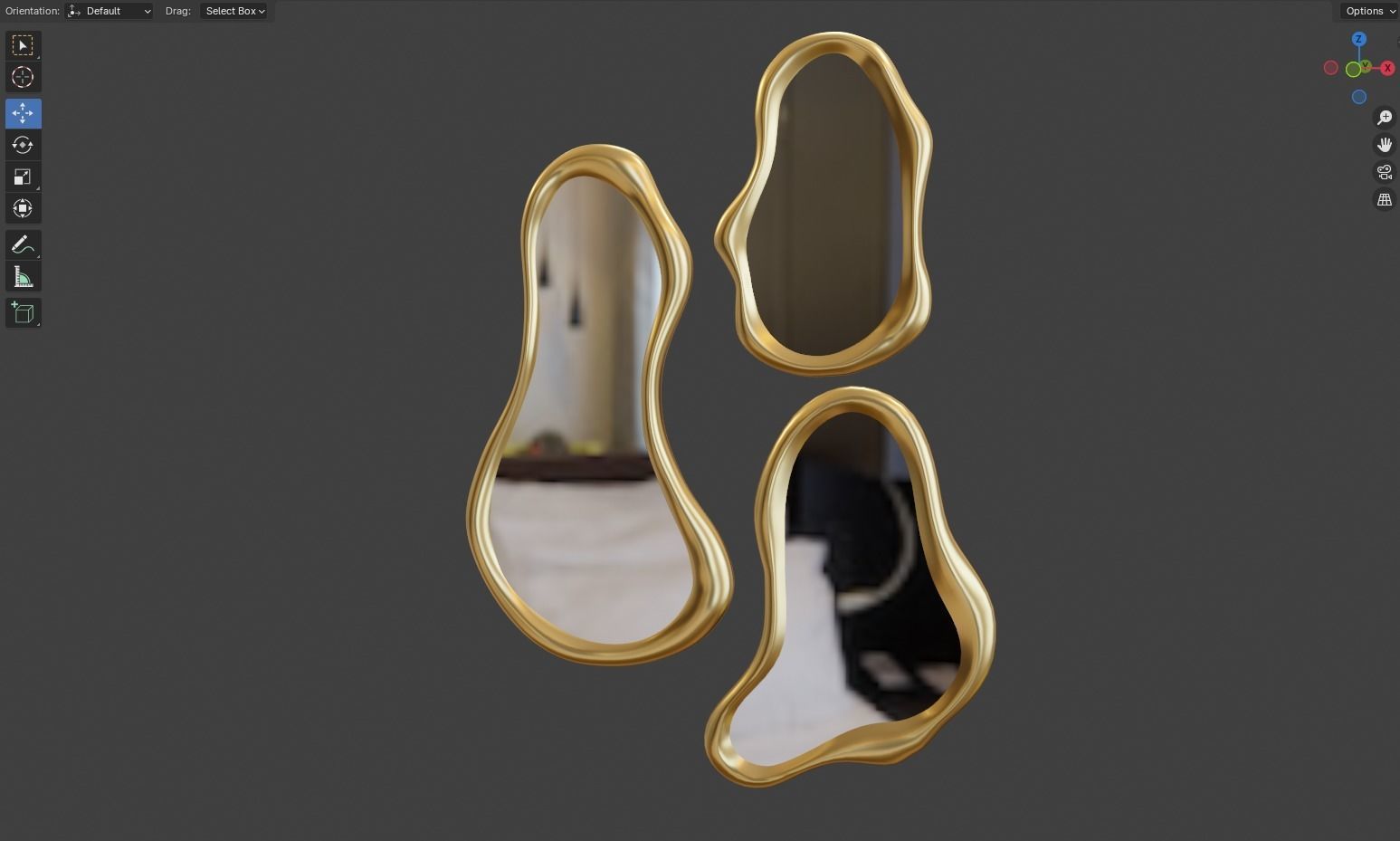 Mirror Viterbo Set of 3 3D model_4