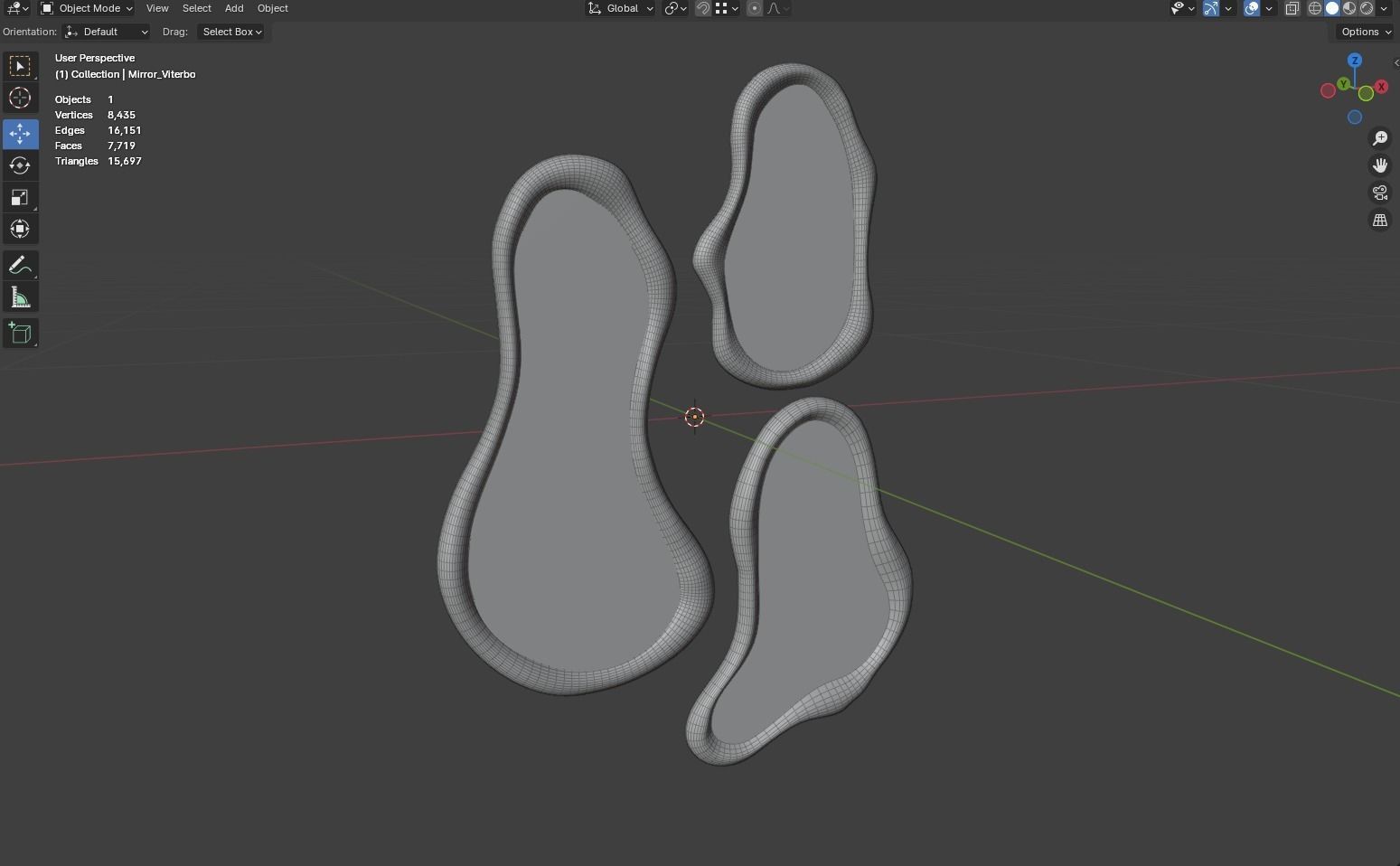 Mirror Viterbo Set of 3 3D model_1