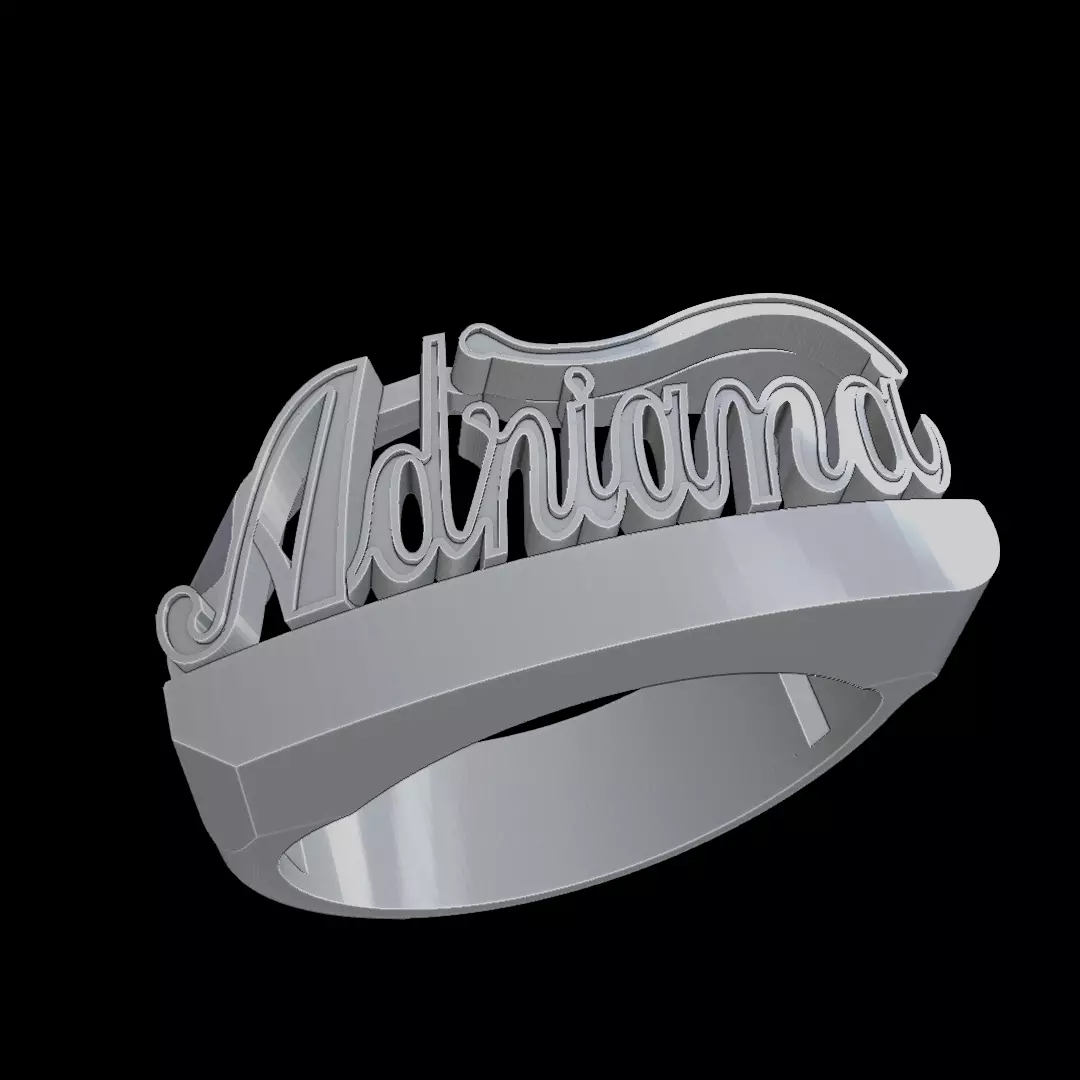 Anillo Nombre Adriana 3D print model