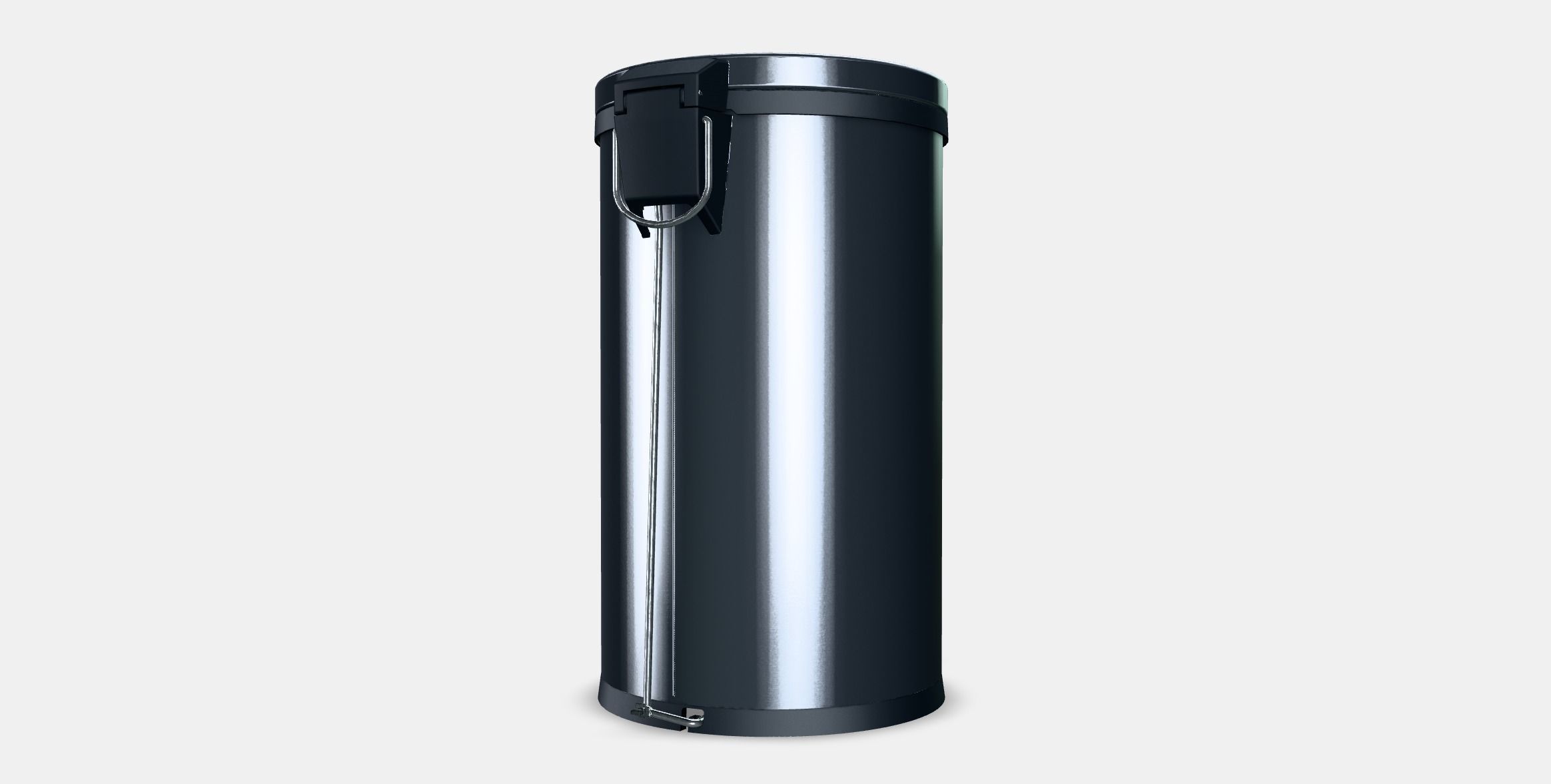 SNORPA Pedal bin Low-poly 3D model_5