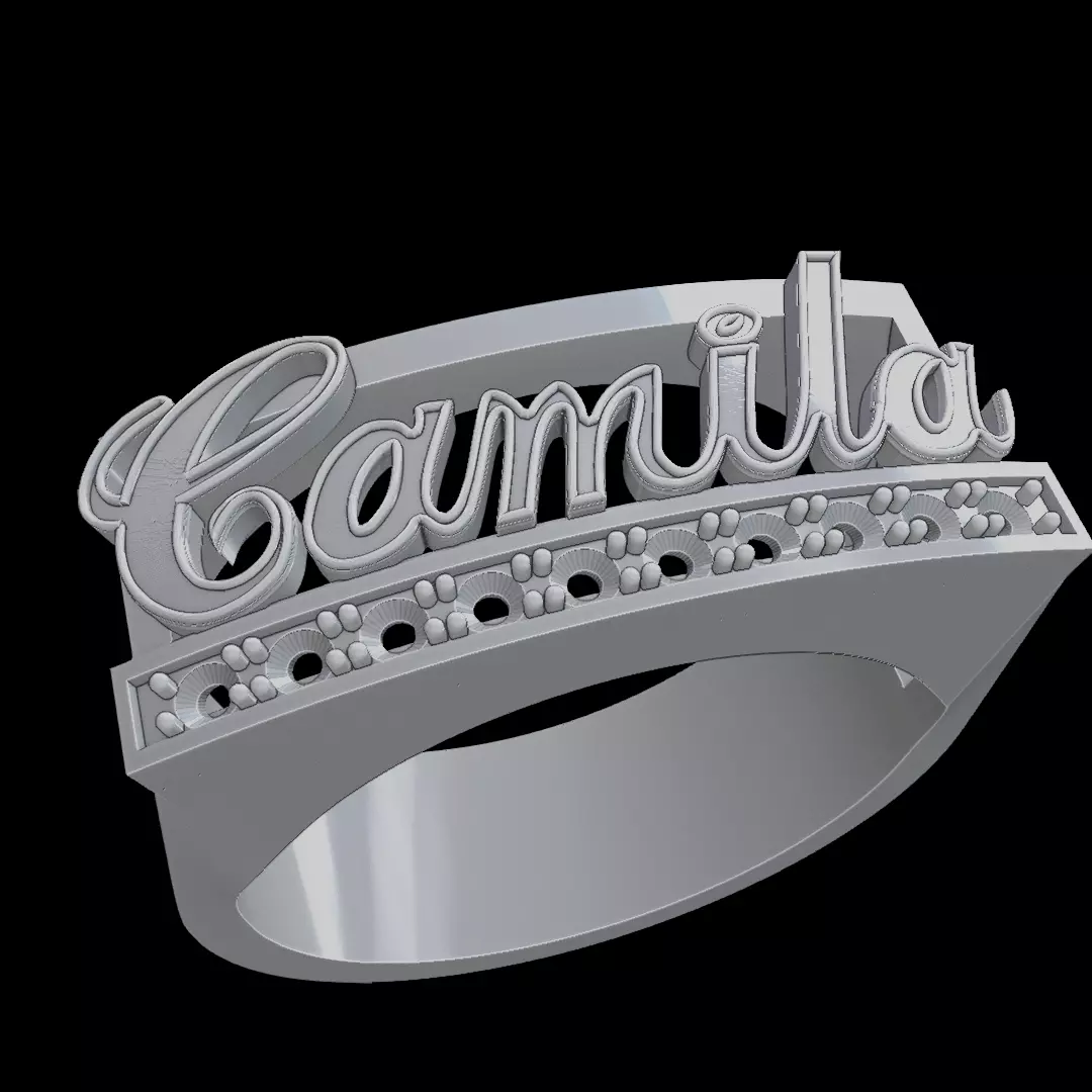 Anillo Nombre Camila 3D print model