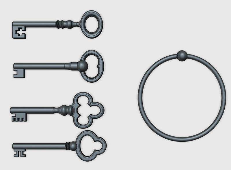 Skeleton Keys 3D print model_2