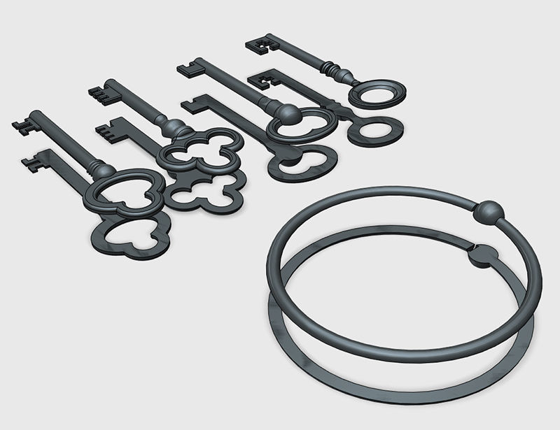 Skeleton Keys 3D print model_3
