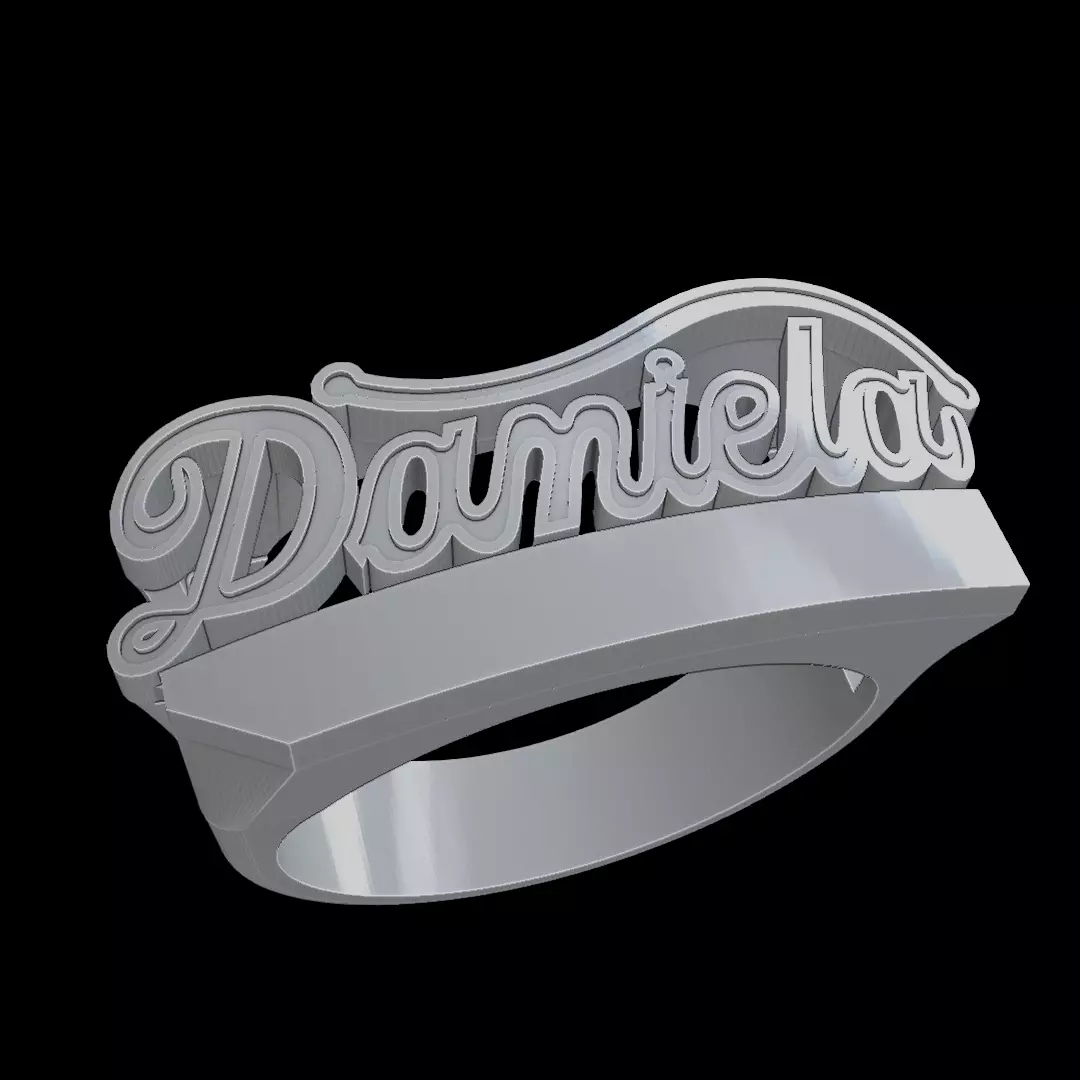 Anillo Nombre Daniela 3D print model